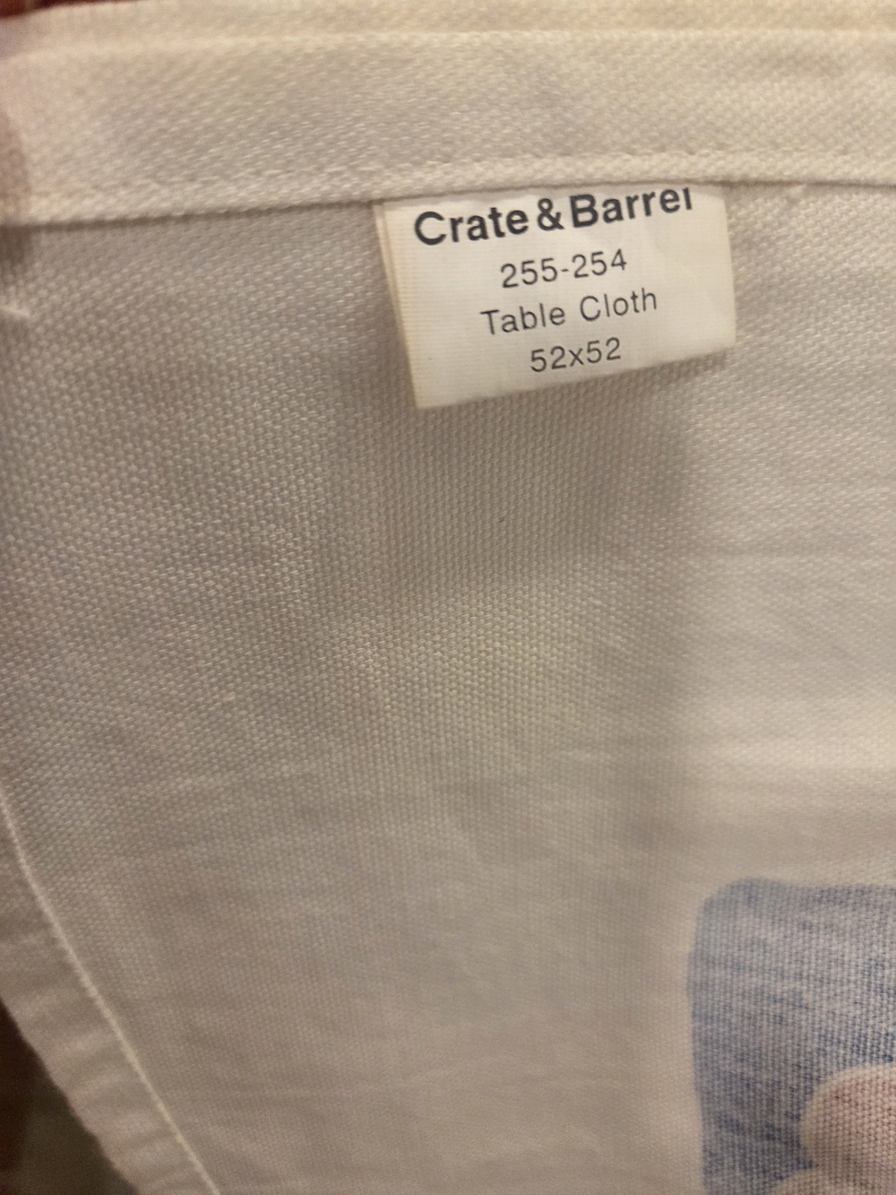 Crate&Barrel Fruit Print Kitchen Table Cloth- Red, Blue, Yellow, Green 52x52 - Picture 3 of 4